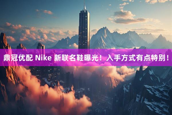 鼎冠优配 Nike 新联名鞋曝光！入手方式有点特别！